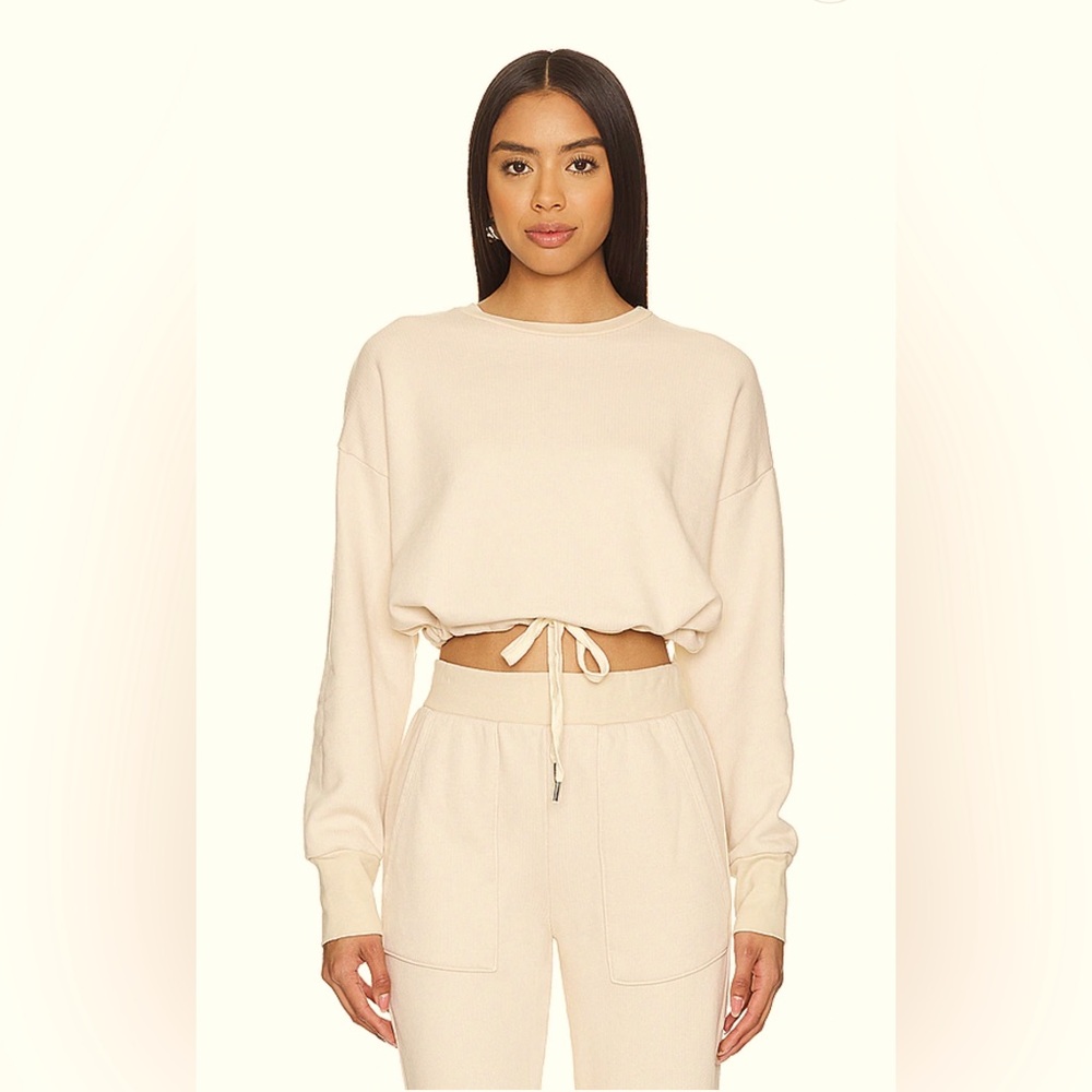 NSF Zuma Drawstring Waist Crew in Naturale, size S
